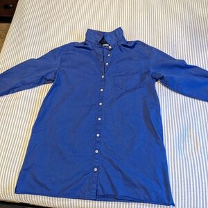 Madewell Royal Blue Button-Up Shirt Dress